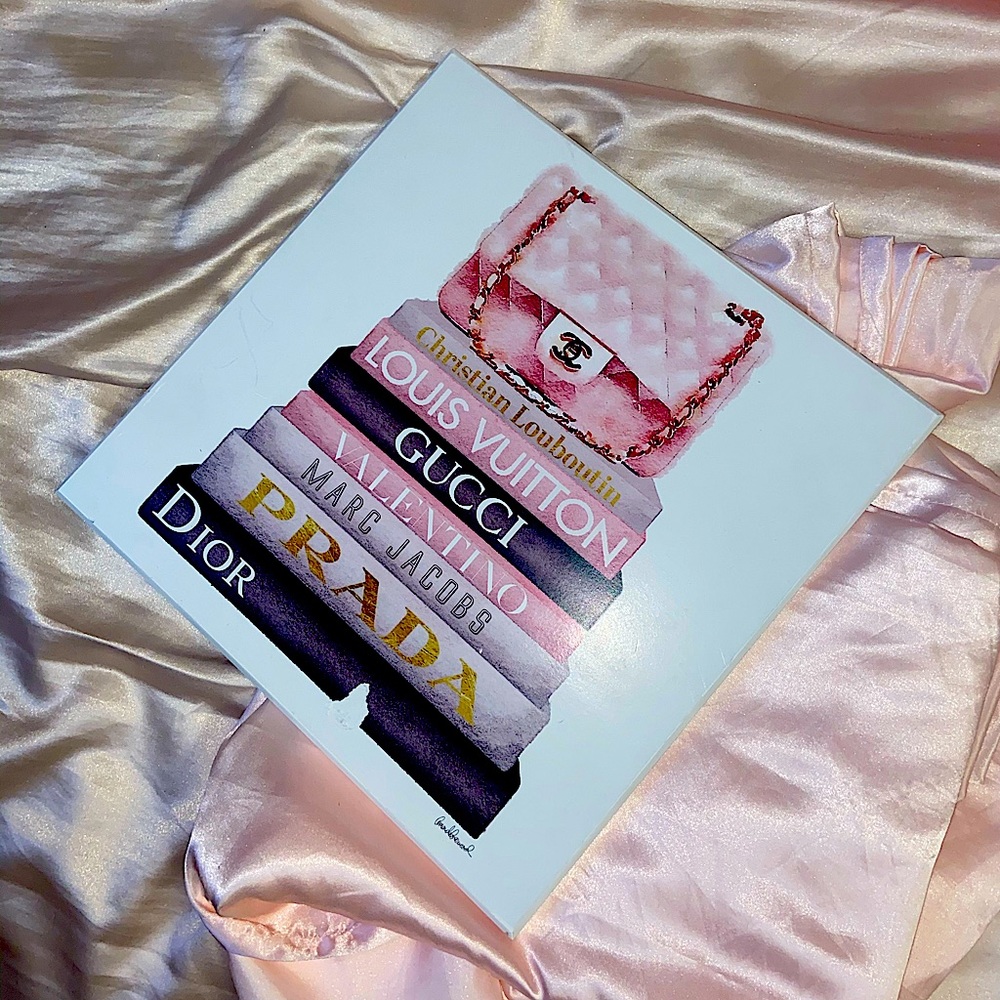 Home Decor Chanel Bookstack Wall Plaque